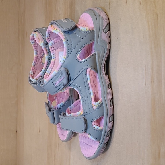 Eddie Bauer Gray Pink Kids Sandals - Picture 4 of 9